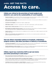 AANA Get the Facts - Access to Care